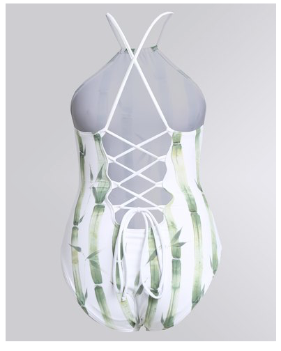 Bamboo Halter Neck With Lace Up Back