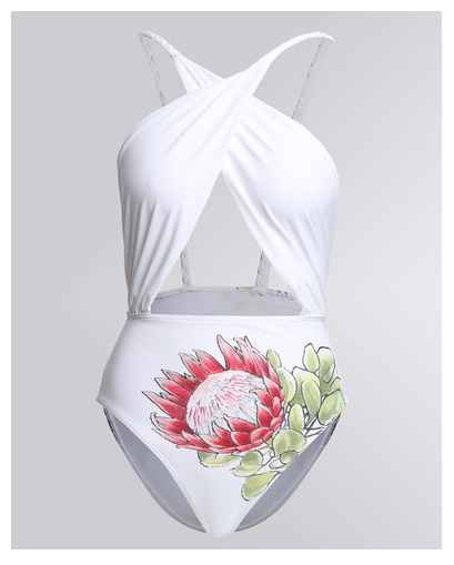 Protea Full Costume With Plaited Straps & Cross Over Front